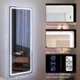 thumbnail image 2 of LVSOMT 47"x18" RGB LED Mirror, Over The Door Lighted Mirror, Full Length with Lights, Wall Mounted Hanging Mirror, Full Body Dressing Mirror, Light Up Mirror for Bedroom Living Room, White, 2 of 9