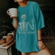 thumbnail image 2 of Hombres Y Mujeres Retro Tops Trendy Droped Shoulder Sleeves Impresión Suelta Manga Corta Top Pullover Odeerbi ODB180477, 2 of 8