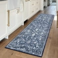 thumbnail image 5 of iOhouze Runner Rug for Hallways Washable 2x6 Rug Runner Vintage Thin Floral Rug Kitchen Runner Rugs Non Slip Soft Low Pile Print Runners for Kitchen Laundry Room Bedroom, Blue/Navy/White, 5 of 7