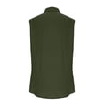 thumbnail image 5 of Women’s Summer Sleeveless Button Down Shirt Office Collared Blouses with Pleated Front Casual Basic Tank Tops Sleeveless Button Down Blouse with Collar Army Green L, 5 of 8