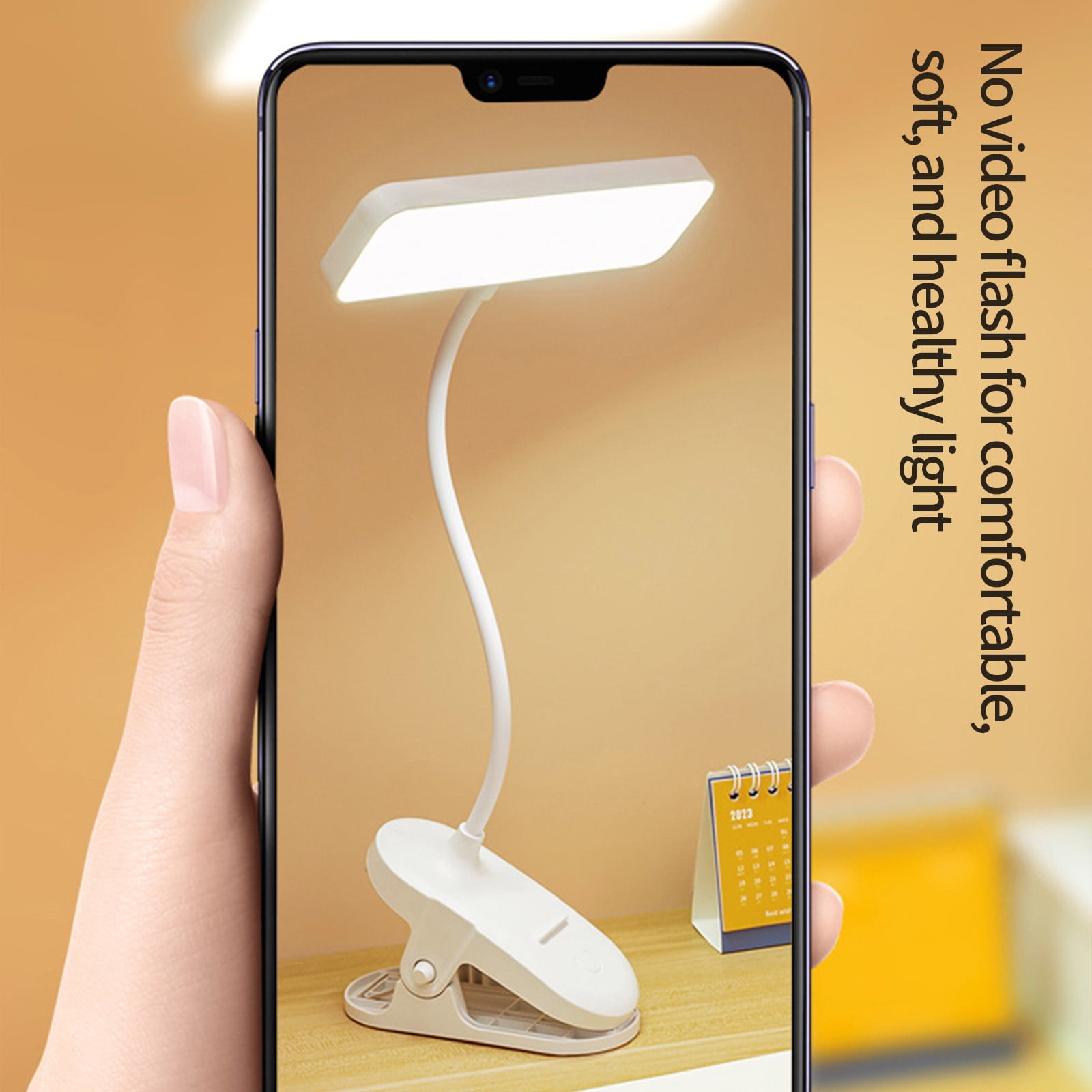 3 Packs Rechargeable Clip On Reading Light with 3 Brightness Levels Flexible Gooseneck LED Desk Lamp for Bedroom Dorm Office Study Night Light USB Charging Eye Protection Portable Booklight