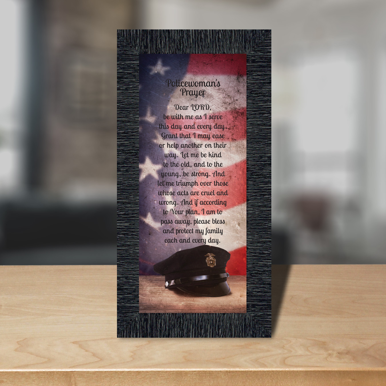 Crossroads Policewoman's Prayer, Police Officer Gifts for Women, Police Woman Framed Poem, 7372CH