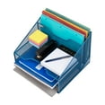 thumbnail image 6 of Mind Reader Desktop Organizer, File Holder, Paper Trays, Metal, 12.5"L x 11.5"W x 9.5"H, Turquoise, 6 of 8