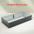 thumbnail image 2 of 6x3x1 FT Galvanized Steel Raised Garden Bed, Extra Large Outdoor Planter Box with Reinforced Panels for Vegetables, Flowers & Herbs, 2 of 9
