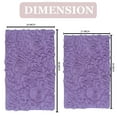 thumbnail image 4 of Home Weavers Bell Flower Collection 100% Cotton Non-Slip Bathroom Rug Set Machine Washable Bath Rug-21"x34", Bathroom Rug- 24"x40", Purple Color 2 Piece Bath Rug set, 4 of 9