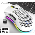 thumbnail image 1 of Viper bm600 lightweight hollow hole charging wireless mouse game glowing RGB computer White, 1 of 6