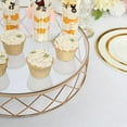 thumbnail image 6 of BalsaCircle Gold Clear 16" Round Metal Glass Geometric Cake Stand Party Wedding Catering Decorations, 6 of 8