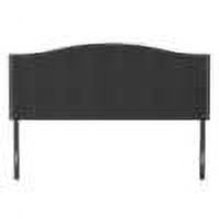 Living Essentials by Hillsdale Provence Upholstered Arch Adjustable Tufted Full/Queen Headboard, Glacier Gray