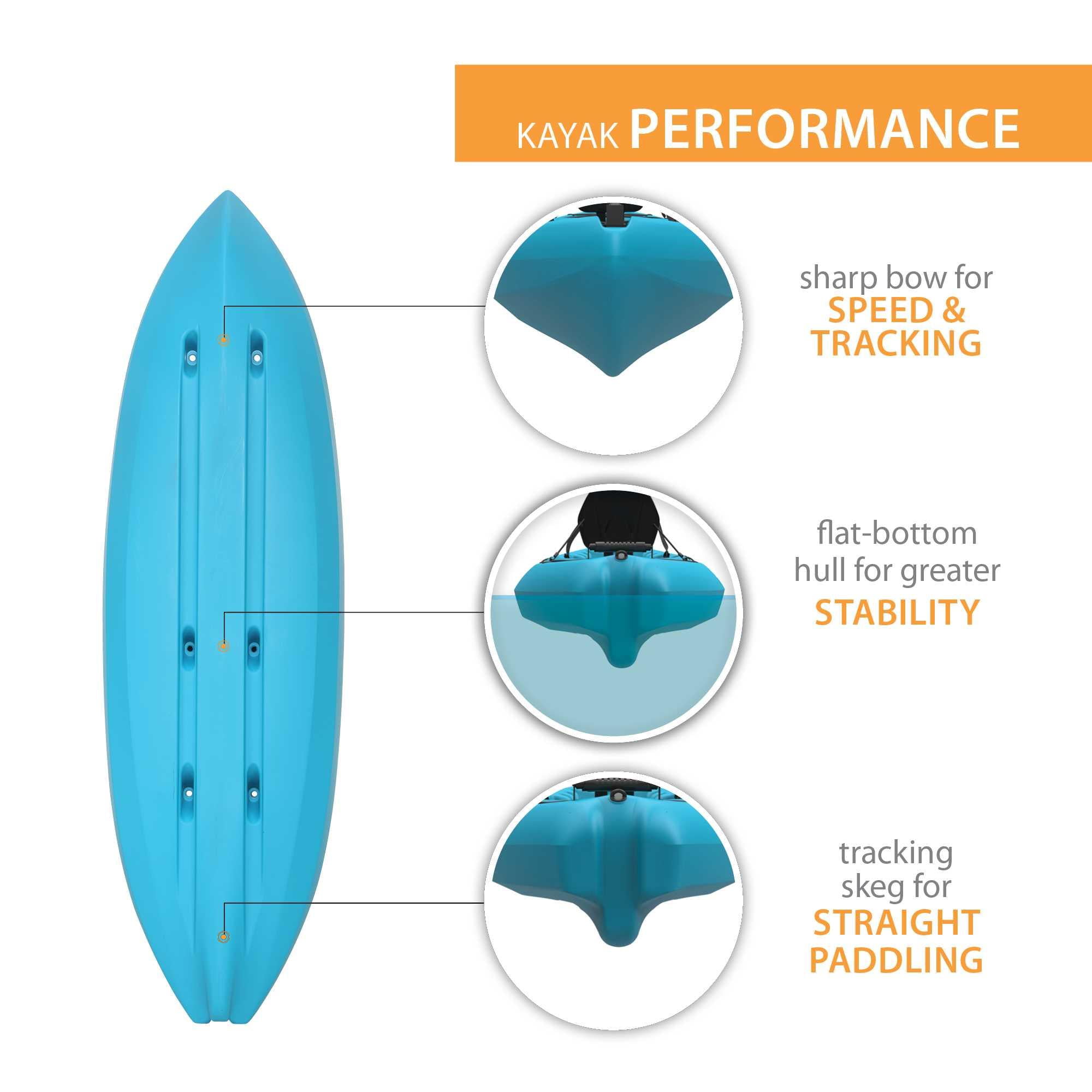 Lifetime Spitfire 9 ft Sit-On-Top Kayak, Glacier Blue (90248)