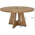 thumbnail image 6 of Tribesigns Round Dining Table for 4, Oak Kitchen Table 47 Inch Farmhouse Wood Kitchen Dinning Table for Kitchen Living Room, 6 of 6