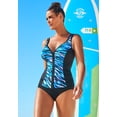 thumbnail image 4 of Swimsuits for All Women's Chlorine Resistant Sweetheart Zip Front Tankini Top, 4 of 6