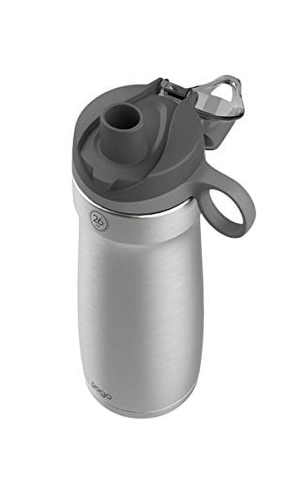 Pogo Insulated Stainless Steel Water Bottle 20 Oz Gray - Office Depot