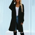 thumbnail image 2 of MESSUEN Long Sweater Cardigan Women Crochet Sweater Knitted Sweater Summer Tops Women Chunky Cardigan Summer Tops Womens Blouses Dressy Black L, 2 of 5