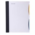 thumbnail image 1 of Mintra Office Durable PREMIUM Spiral Notebook, ((White, 2 Subject (6in x 9.5in)), Wire, Fabric Covered Coils, No Snags, Removable Adjustable Pocket Dividers, Ruler, Organization, Customizable, 1 of 1