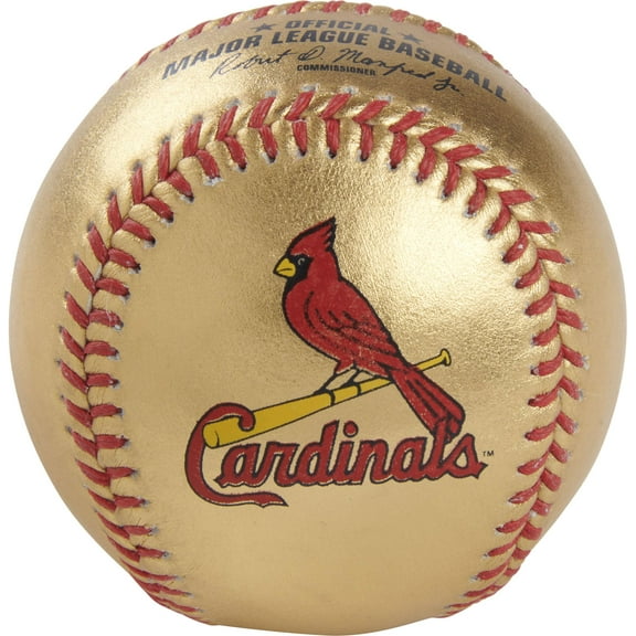 St. Louis Cardinals Rawlings Gold Leather Baseball