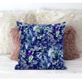 thumbnail image 3 of 20" Purple Blue Springtime Zippered Suede Throw Pillow, 3 of 3