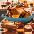 thumbnail image 6 of "Enameled Cast Iron Dutch Oven with Lid,11"" Bread Pan Baking Kit,6 Quart Enamel Bread Pan,Dutch Oven for Sourdough Baking-with Silicone Mat,Teal Thick Enamel Oven Pan-Gifts for Family ", 6 of 6