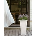 thumbnail image 6 of Veradek Brixton Tall 26" Plastic Planter 2-Pack White, 6 of 9