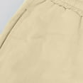 thumbnail image 5 of HOOMEUMY Men's Summer Shorts with Pockets Quick Dry Breathable Stretch Drawstring Elastic Waist Solid Color Loose Fit Beach Shorts Yellow M, 5 of 5