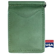Back Saver Wallet  Fairway Green, Full Grain Leather with Front Pocket Design