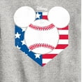 thumbnail image 3 of Disney - Americana - Mickey Baseball Flag Diamond - Toddler And Youth Crewneck Fleece Sweatshirt, 3 of 5