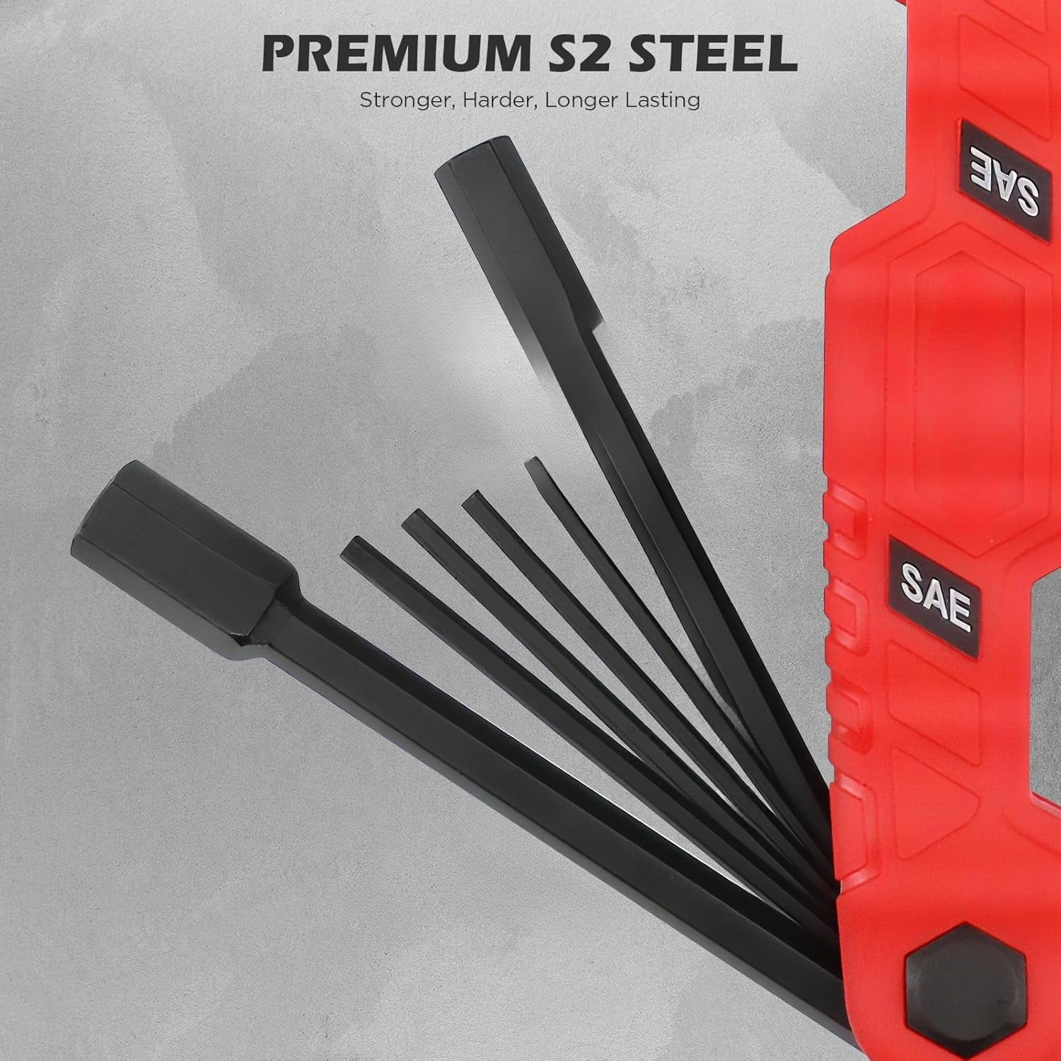 41-Piece Hex Key Allen Wrench Set, L Shape Hex and Torx Key Wrenches with Torque Handle | SAE(0.028"-3/8") | Metric(0.7mm-10mm) | Torx(T9-T50) in 3-Layer Storage Case, Heat Treated Cr-V Steel