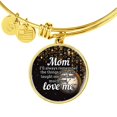 thumbnail image 1 of To Mom I'Ll Always Remember Bracelet Stainless Steel or 18k Gold Circle Bangle, 1 of 8