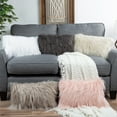 thumbnail image 5 of Somerset Home Mongolian Faux Fur Lumbar Pillow Cover & Insert- White, Adult, 1-piece, 5 of 6