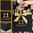 thumbnail image 5 of Black  21st Birthday  Bag with Card and Tissue Paper, 12.6"x9.84"x3.9" Elegant Present Bag for Adults, 21 Year Old Birthday Keepsake Party Supplies, 5 of 6