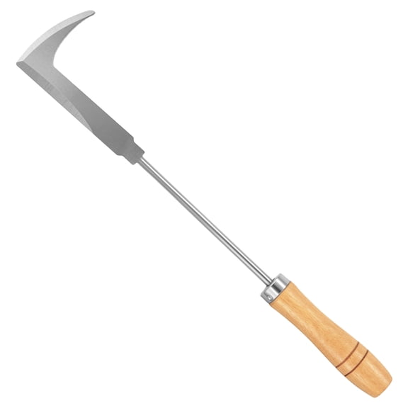 Crack Weeder Crevice Weeding Tool, 35cm Stainless Steel Hand Weed Puller with Wooden Handle for Garden Yard Lawn, Patios, Sidewalk L-Shape Blade