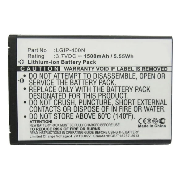 Batteries N Accessories BNA-WB-L3838 Cell Phone Battery - Li-ion, 3.7, 1500mAh, Ultra High Capacity Battery - Replacement for ATT LGIP-400N Battery