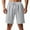 Grey, variant on JYnXIANTI Men's Sweat Shorts Elastic Waist Drawstring Baggy Shorts Comfortable Workout Knee Length Summer Shorts with Pockets