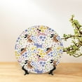 thumbnail image 6 of Daiia Floral Puppy Printed Pattern Ceramic Plate Dinner Plates Bone China Decorative Plates with Display Stand Art Ceramic Ornaments for Wall Hanging Decoration-8in, 6 of 6