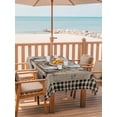 thumbnail image 2 of Outdoor Tablecloth with Umbrella Hole for Patio/Picnic/Party/Camping, Farmhouse Flower Waterproof Table Cloth Rectangle Table Cover Washable, Spring Vintage Truck Black Plaid Wood Grain (52"x 70"), 2 of 8