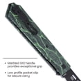 thumbnail image 4 of CRKT Zephyr Everyday Carry Folding Knife with Liner Lock: 14C28N Steel Plain Edge Blade, Black & Green G10 Handle, 3850G, 4 of 6