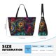 thumbnail image 4 of Fotbe Mandala Colorful Bolsa de Viaje para Playa - Resistente al Agua, Bolsa Tote de Gran Capacidad y Ligera con 7 Bolsillos para Mujeres y Hombres, 4 of 7