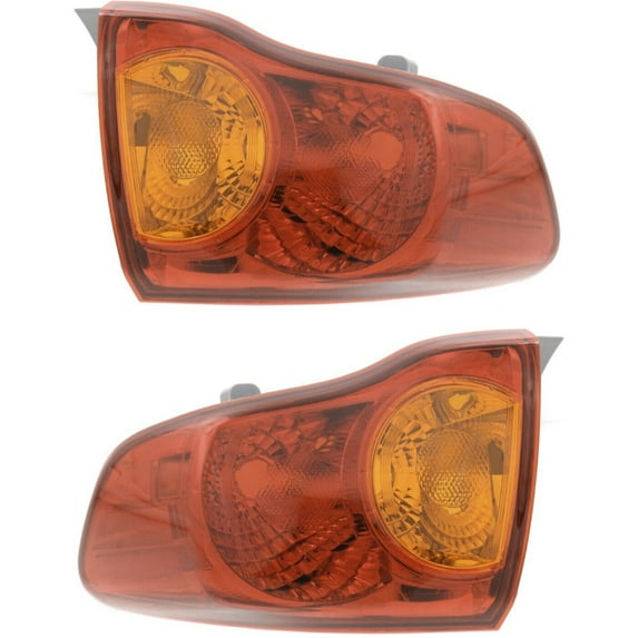 Tail Light For Toyota 2009-2010 Corolla Sedan Set of 2 Left and Right Outer