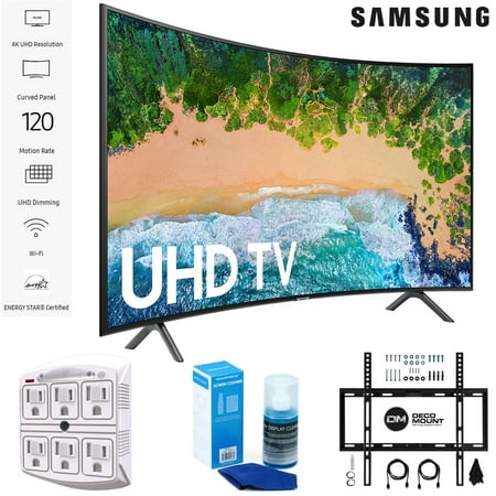 Samsung 65NU7300 65" NU7300 Smart 4K UHD TV 2018 w/ Wall Mount + Cleaning Kit (UN65NU7300)