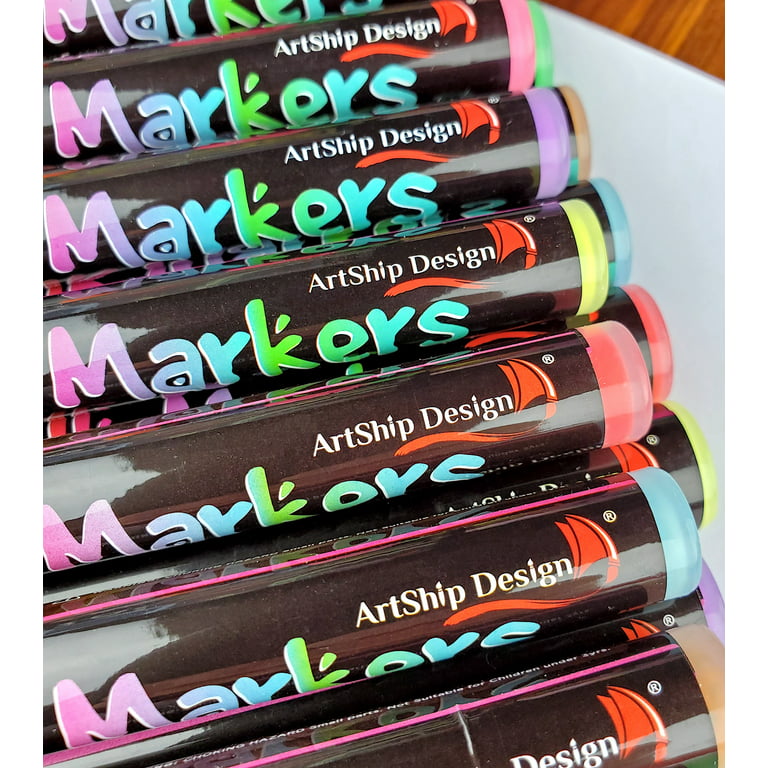 MAGICLULU 8pcs Paint Markers Window Markers Glow in The Dark Markers Chalk  Board Markers Erasable Chalk Markers Liquid Growing Pens Liquid Light Pens