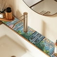 thumbnail image 2 of Yayeee Faucet Mat for Kitchen Sink 14.7" Diatomite Long Splash Guard Pad, Blue Sea Boat, 2 of 7