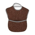 thumbnail image 2 of Susaid Dark Brown Glitter Print Bibs for Babies Toddlers Adjustable Waterproof Free Soft Durable Bibs for eating with Large Pocket Food Catcher, 2 of 8