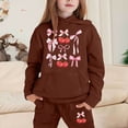 thumbnail image 2 of Size 8 Girls Clothes - Child Toddler Boys Girls Long Sleeve Solid Warm Hoodie Pullover Tops Pants Kids Outfits Sweat Suit (Coffee,2-3 Years ), 2 of 4