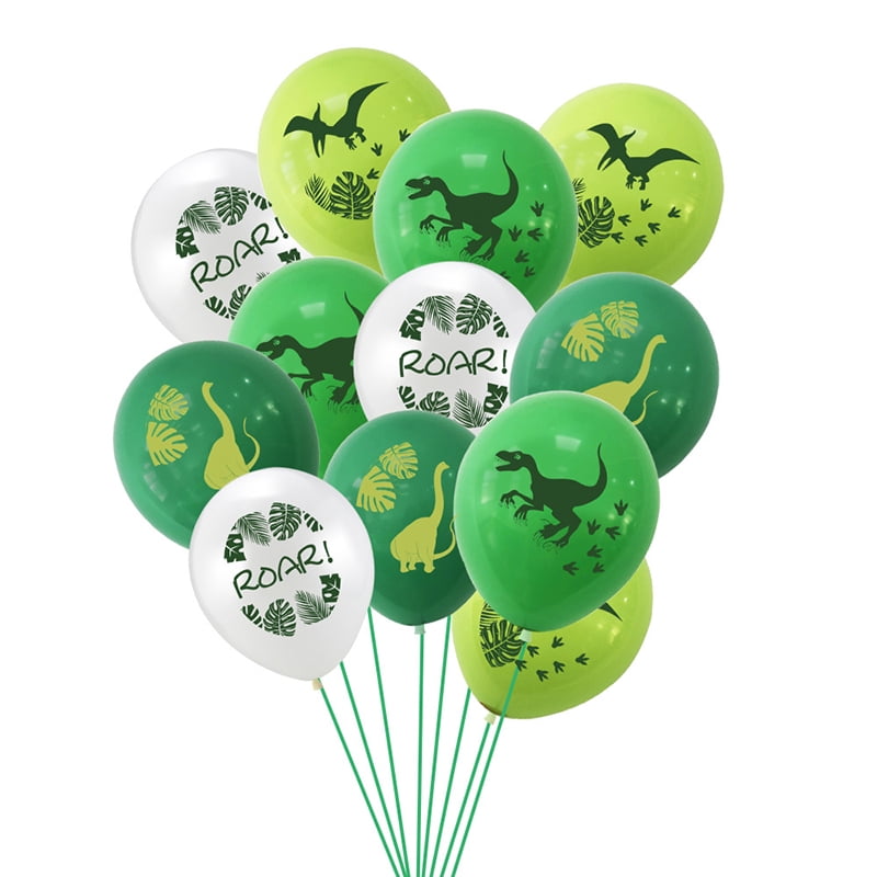 10pc 12" Dinosaur Latex Confetti Balloons Party Birthday Party Balloons Decor