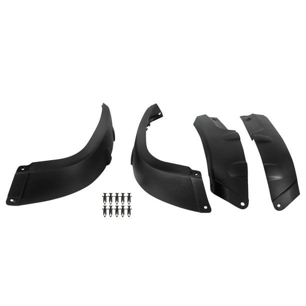 KOJEM Mud Splash Guards, Black PE Plastic Fender Flare Flaps 4Pcs