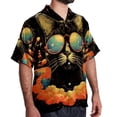 thumbnail image 2 of Retro Cat Men's Short Sleeve Poplin Shirt, Casual Printed Button Down Summer Beach Shirt - Unisex, 2 of 6