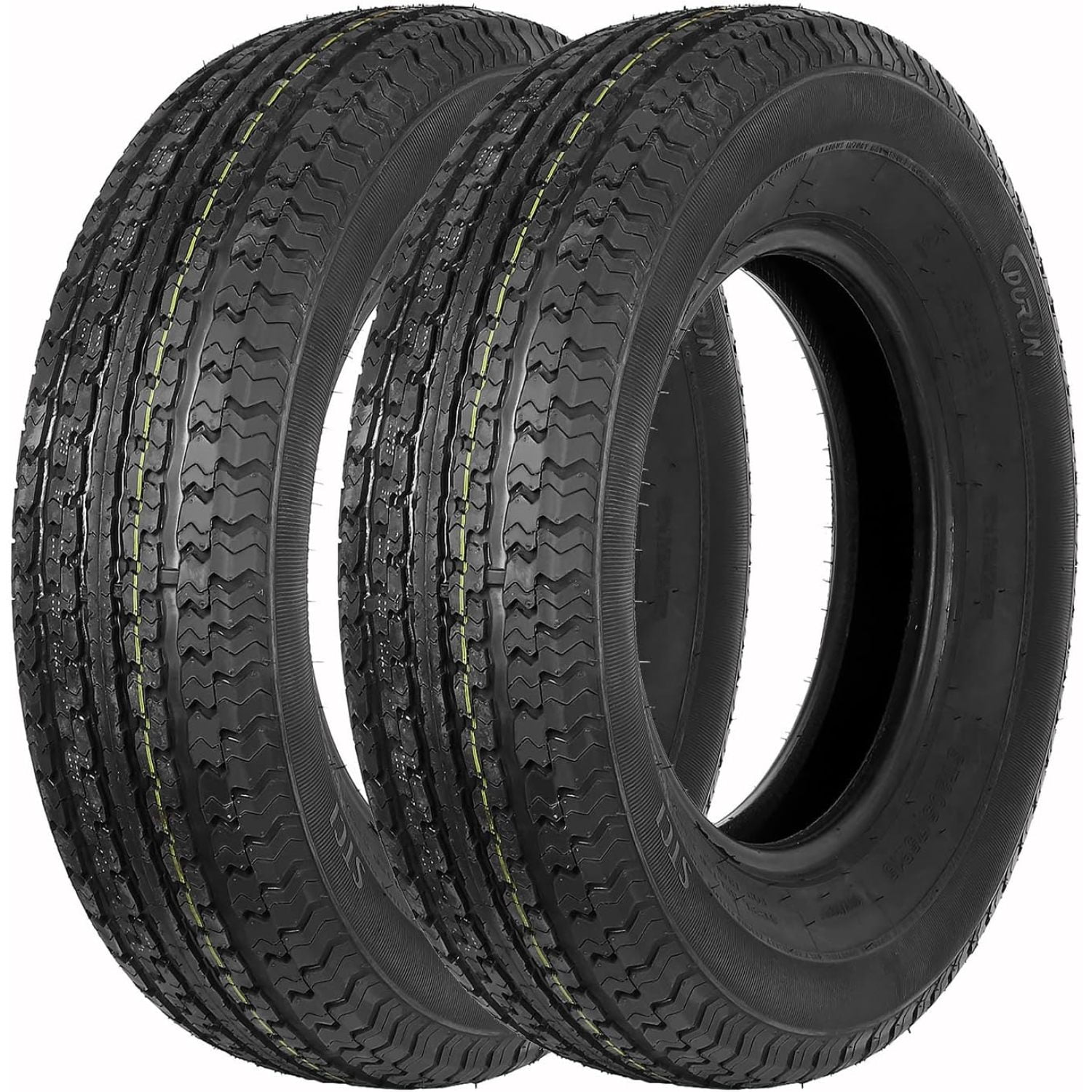 ZQRPCA ST205/75R15 Radial Trailer Tire, 205 75R15 8Ply Load Range D, Set of 2