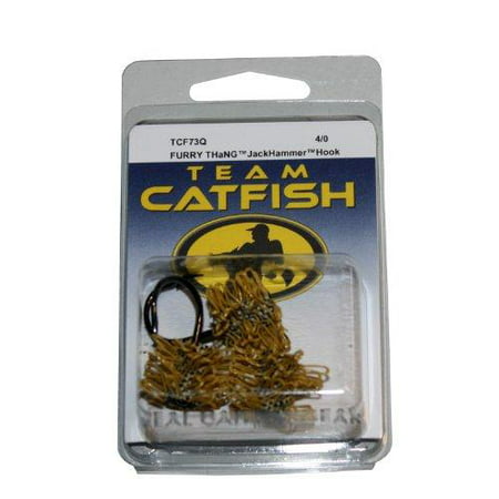 Blakemore TCF73Q Size 4/0 Team Catfish Furry Thang J Hook 4 (Best Size Hook For Catfish)