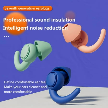 

Yesbay 1 Set Ear Plugs with Storage Box Sound Insulation Safe Noise Reduction Sleeping Ear Protector Earplugs