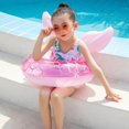 thumbnail image 2 of Mermaid Children Swimming Ring Float with Arm Rings Inflatable Kids Floating Bed Safety Swim Circle Ring Children Waist Pool Party Toy, 2 of 8