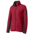thumbnail image 5 of Port Authority Ladies Summit Fleece Full Zip Jacket-2XL (Rich Red/ Black), 5 of 6